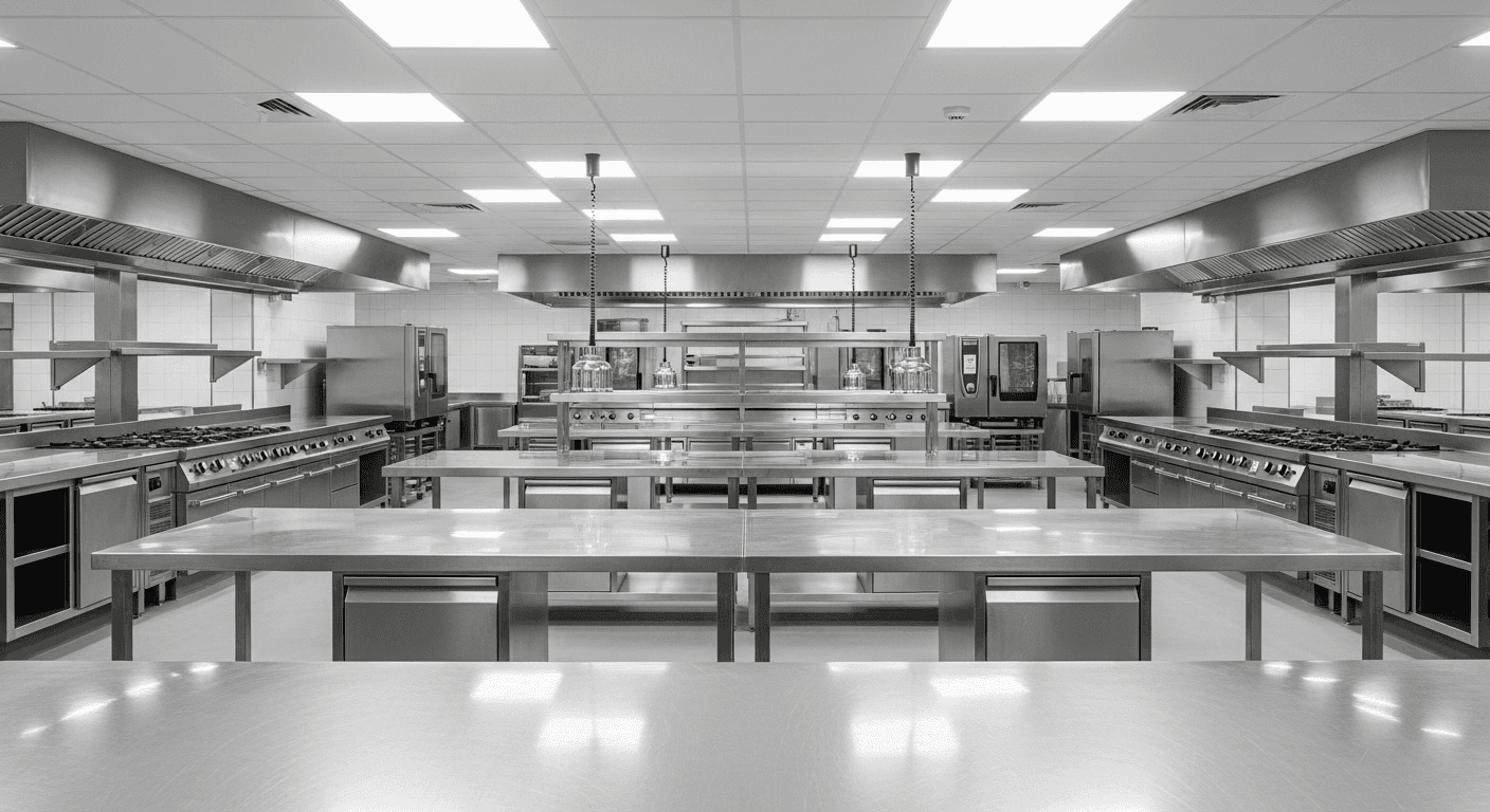 Hotel Kitchen Prep Area