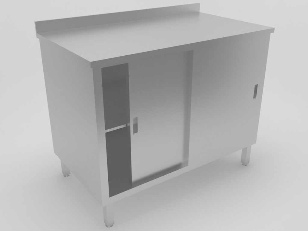 Counter with sliding doors Moon Steel Fabricators